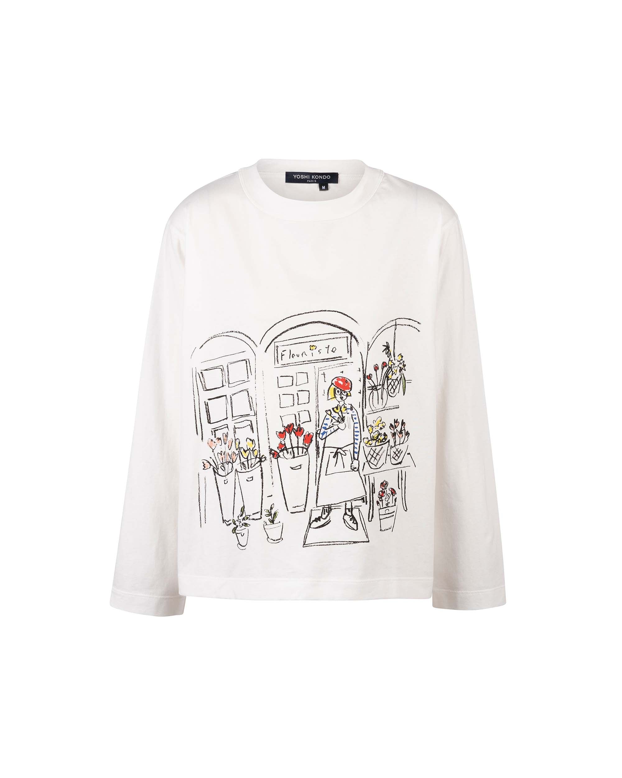 YOSHI KONDO Long Sleeve Tee- Flower Shop